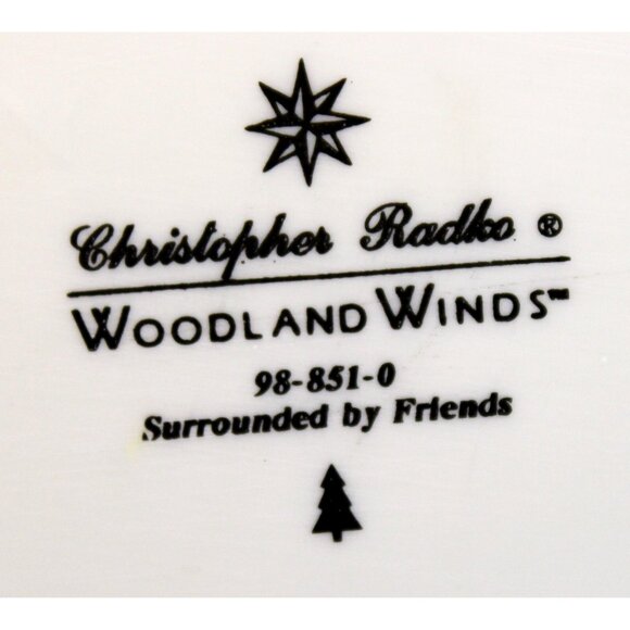 1998 Christopher Radko Woodland Winds Surrounded by Friends xmas Tree Fawn Bunny - Picture 10 of 10